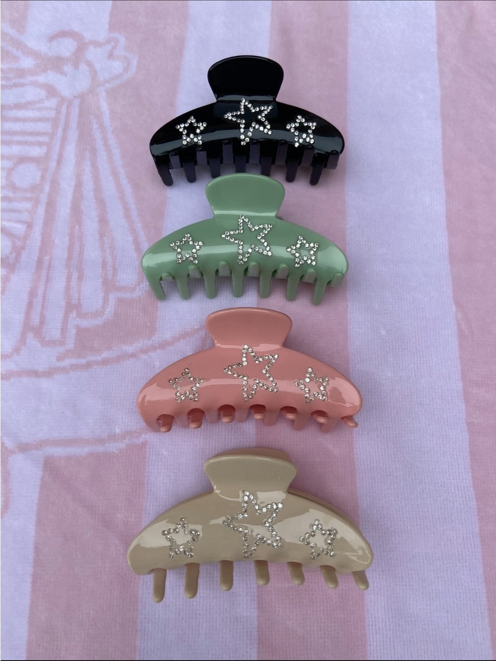 Crystal Star Claw Clips